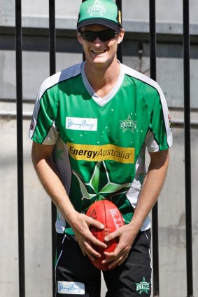 Cricketer turned football Alex Keath is fighting for his spot on Adelaide's list. 