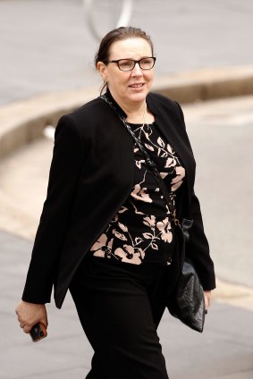 Author and speechwriter Lucinda Holdforth attends a hearing in the NSW Supreme Court in Sydney on Wednesday.