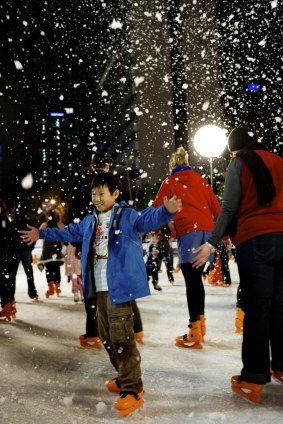 Ice skating is one of the highlights of Cool Yule at Darling Harbour.