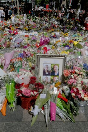 Tributes to the victims of the Lindt Cafe seige.