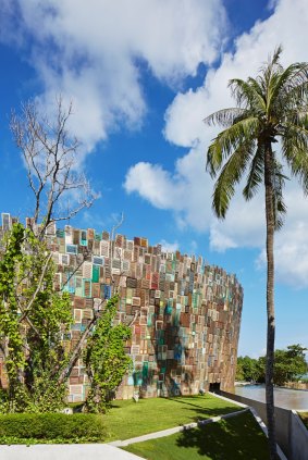 The exterior of Potato Head Beach Club.