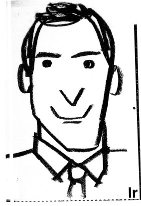 David Sedaris illustration by Laurie Rosenwald.