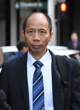 Robert Xie outside the NSW Supreme Court in Sydney.