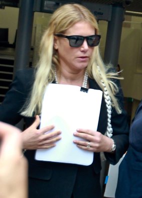 Lizzie Buttrose outside Waverley Local Court on Monday.