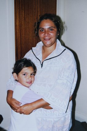 Nadia Green-Simms with her daughter Allira, when she was a child.