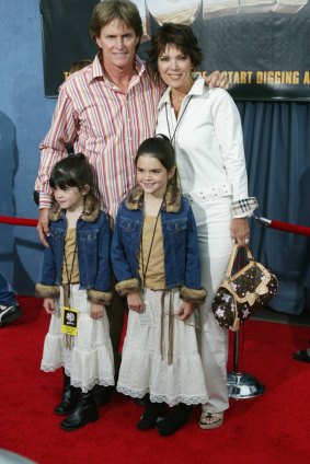 Bruce Jenner with Kris, Kylie and Kendall in 2003.