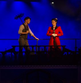 Mary Poppins at the Canberra Theatre (from left) Shaun Rennie as Bert, and Alinta Chidzey as Mary Poppins.