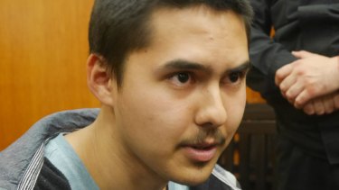 John Zakhariev, the 21 year-old former Sydney schoolboy, in court in Bulgaria.