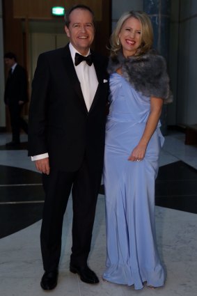 Dinner with Opposition Leader Bill Shorten, pictured with wife Chloe at last year's Midwinter Ball, claimed $10, 750. 