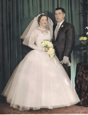 Valda and Ron Jeffery on their wedding day in 1960.