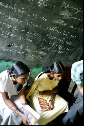 Students in a public school in Chennai. 