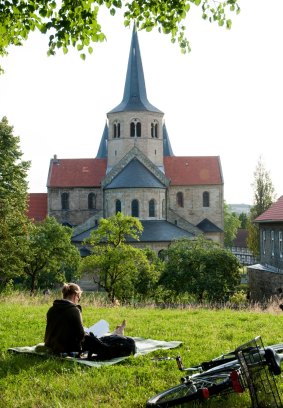 Saint Godehard church, Hildesheim, Lower Saxony, Germany.