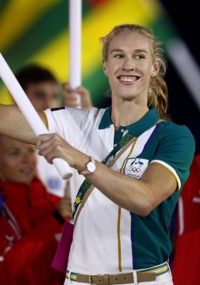 Kim Brennan was the flag bearer for the Australian Olympic delegation at the closing ceremony. 