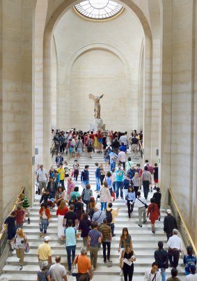 The Winged Victory of Samothrace, also called the Nike of Samothrace, is a 2nd-century BC marble sculpture of the Greek goddess Nike (Victory). Since 1884, it has been on display at the Louvre.