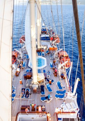 The deck of Star Clipper.