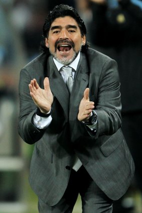 Argentinian footballing great Maradona.