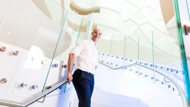 Dr Michael Dickinson at the new Peter MacCallum Centre. ''The patients get the best views.''