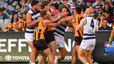 Easter Monday Football Live Geelong V Hawthorn Mcg