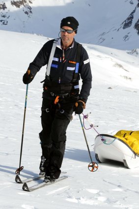 Former army officer Henry Worsley on the Korridoren glacier in Milne Land, Greenland.