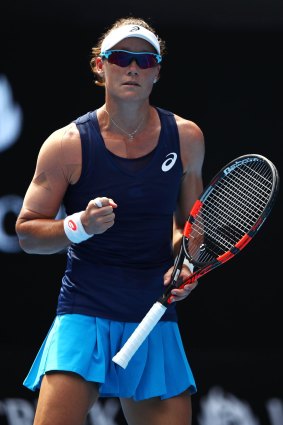 Sam Stosur took Briton Heather Watson to three sets, but was ultimately overcome.