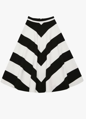 By Johnny Wide Line Stripe skirt, $280
