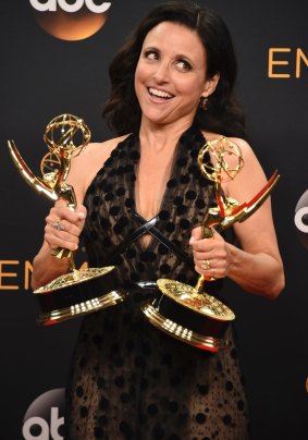 Julia Louis-Dreyfus winner of the Emmy for outstanding lead actress in a comedy series and best comedy series for Veep.