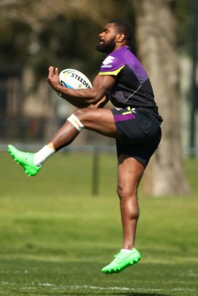 Melbourne Storm winger Marika Koroibete will have to prove his fitness ahead of the game with the Cowboys this weekend.
