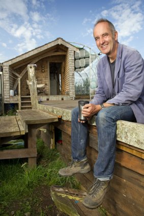 Use your shed: Kevin McCloud at the sustainable shed and cabin he built last year in Watchet, Somerset. 