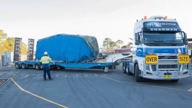 Heavy machinery was used to transport the tank back to Brisbane during a delicate three-day operation.