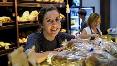 Emmanuelle-Rose Everett works on a casual basis for Gregory's Bread at the fish market and would prefer to have a full time position.
