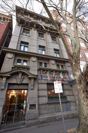 A building housing the Alto Hotel in Bourke Street is for sale.
