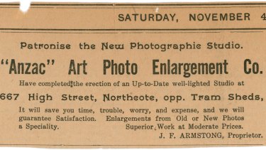 The Anzac Art Photo Enlargement Co in  Northcote was the first to be charged.