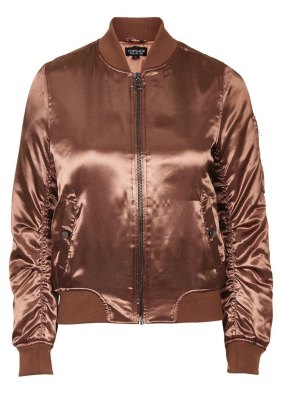 Topshop Shiny Rust MA1 bomber jacket, $120