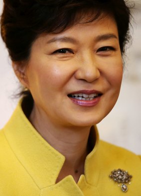 Exchange of views: South Korea's President Park Geun Hye.