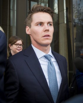 Oliver Curtis leaves his sentencing hearing at the Supreme Court on Friday.
