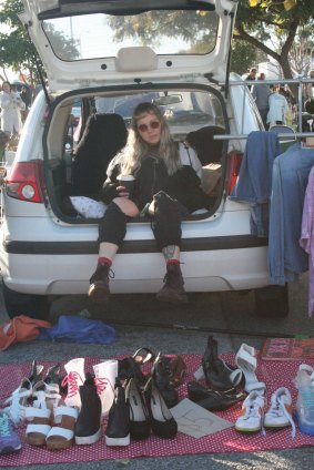 Kate Muir sells her wares from the back of her car boot 