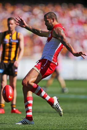 Lance Frankli in the 2014 grand final.