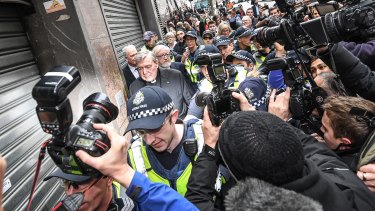 Cardinal George Pell Leaving the Melbourne Magistrates Court. 