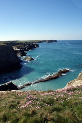 The Cornish coast is famed for its dramatic cliffs.