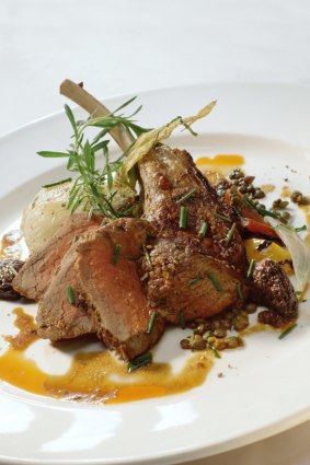 Rack of lamb on a Viking river cruise.