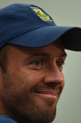 AB de Villiers speaks to the media on Tuesday.