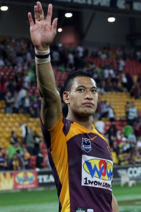 The last time the Raiders won in Brisbane, Israel Folau played rugby league.