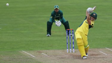 Australia's  Nicole Bolton hits out against South Africa. 