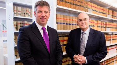 Jonathan Smithers, chief executive of the Law Council of Australia, and Gary Ulman, president of the Law Society of NSW, are against the sale of the NSW land titles registry.