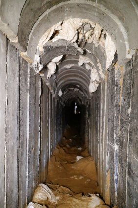 The tunnel was partially destroyed by Israeli troops in October.