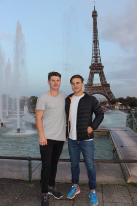 Taylor Adams and Ben Kennedy in Paris.