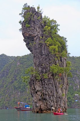 A limestone pillar.