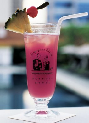 The iconic thing to do on a stay at the Raffles, have a Singapore Sling.