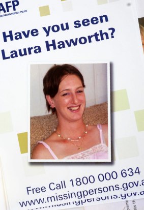  A past flyer about the disappearance of Laura Haworth. Her mother Beth Cassilles says police do not have enough resources to devote to long-term missing person cases.