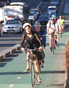 The College Street cycleway.